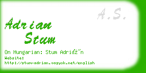 adrian stum business card
